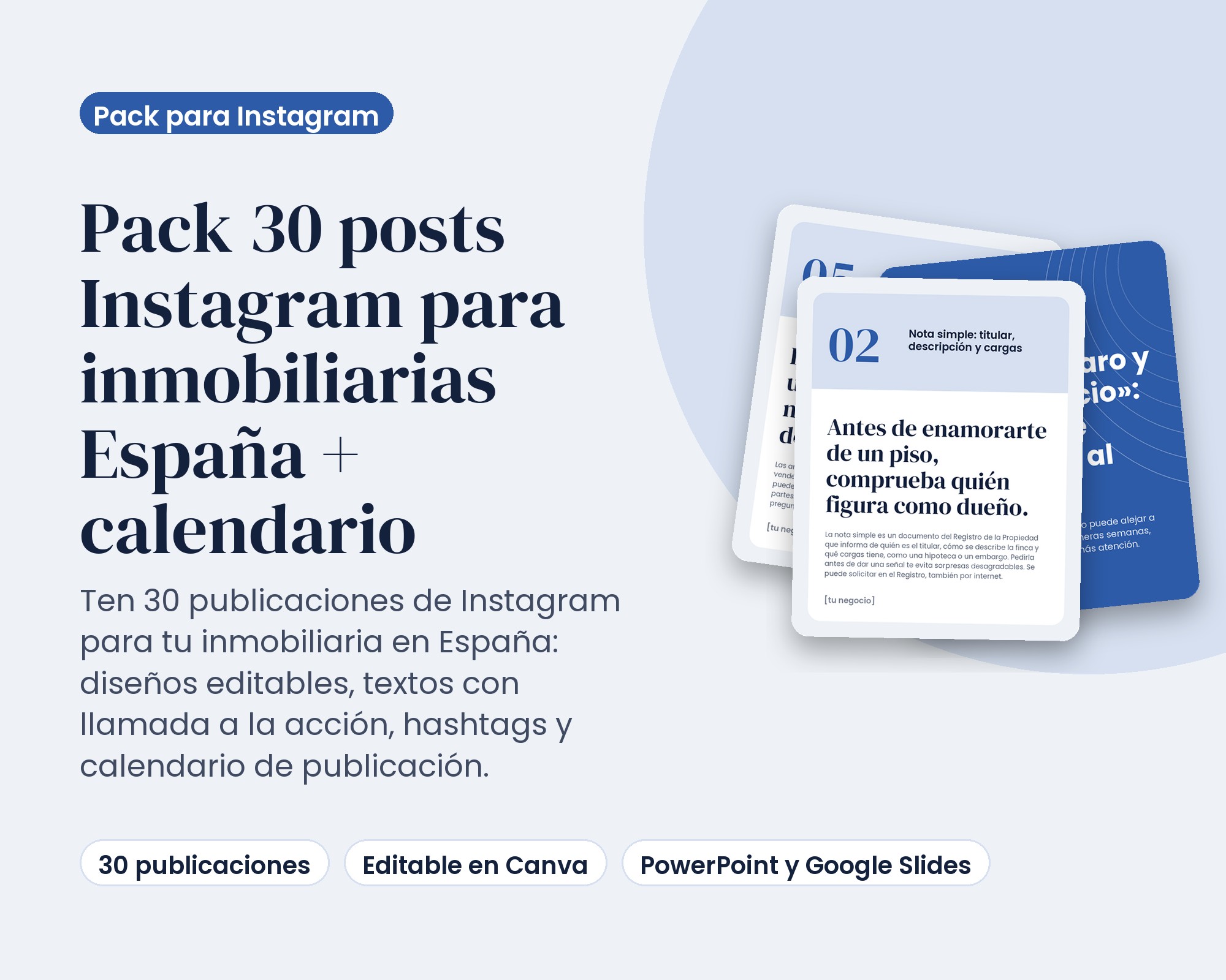 Maqueta propia: Packs para inmobiliarias