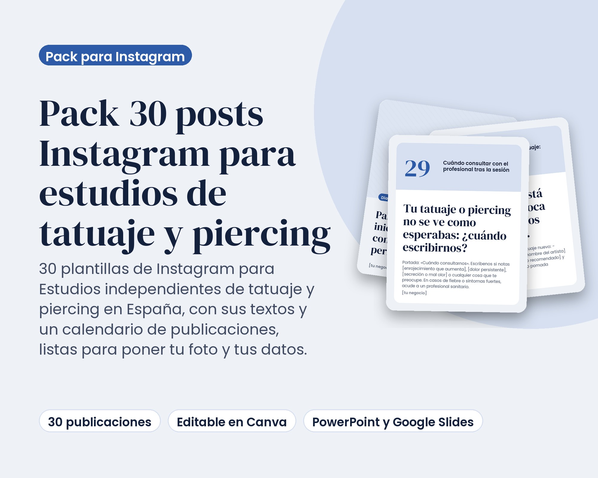 Maqueta propia: Packs para tatuaje